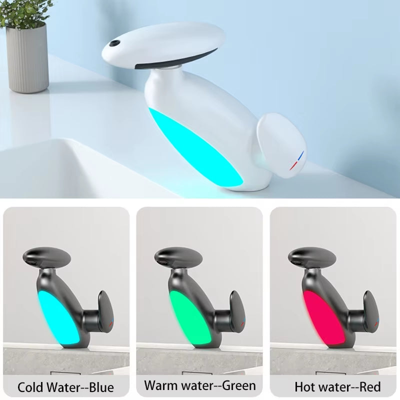 Transform Your Bathroom with the Elegant Deck Mounted LED Pull Out Faucet – 4 Modes Waterfall Basin Sink Mixer in Matte Black