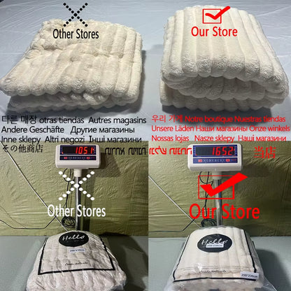 Luxury Soft Faux Rabbit Fur Throw Blanket