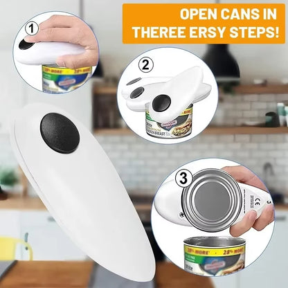 1Pc Automatic Can Opener: Smooth, Safe, Hands-Free