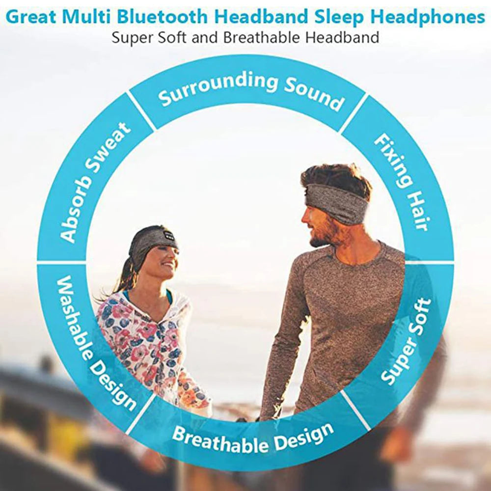 Wireless Music & Sleep Headband: 2-in-1 Comfort