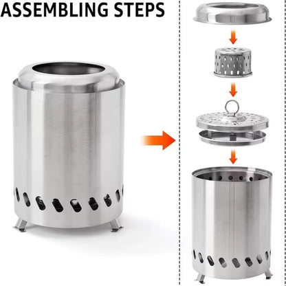 Portable Stainless Steel Wood Stove