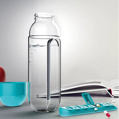 2-in-1 Water Bottle & Daily Pill Organizer