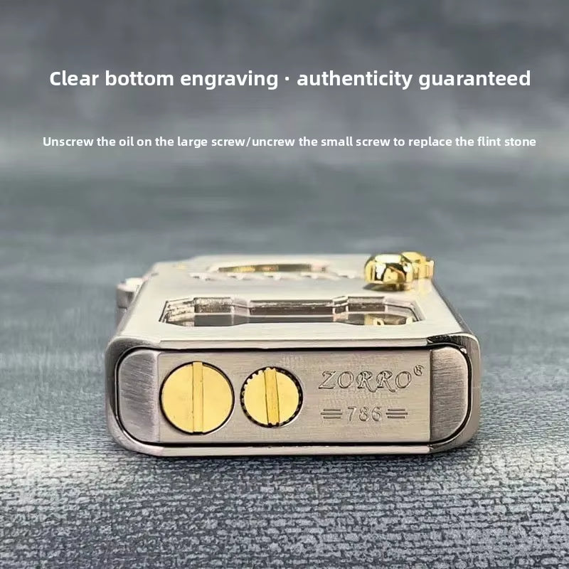 Mecha Style Metal Rocker Lighter