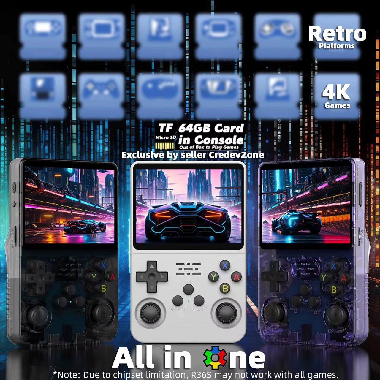 R36S Retro Game Console